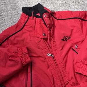 Vintage Fera Ski Suit Snowsuit Red Black‎ Women Size 8